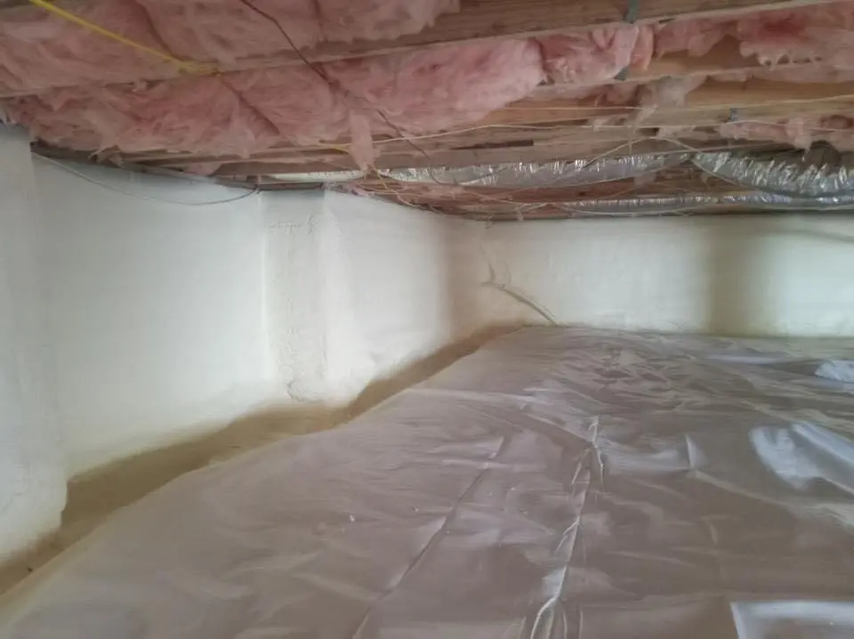 Crawl space encapsulation with closed-cell spray foam for Roof Waterproofing in Briarcliff Manor