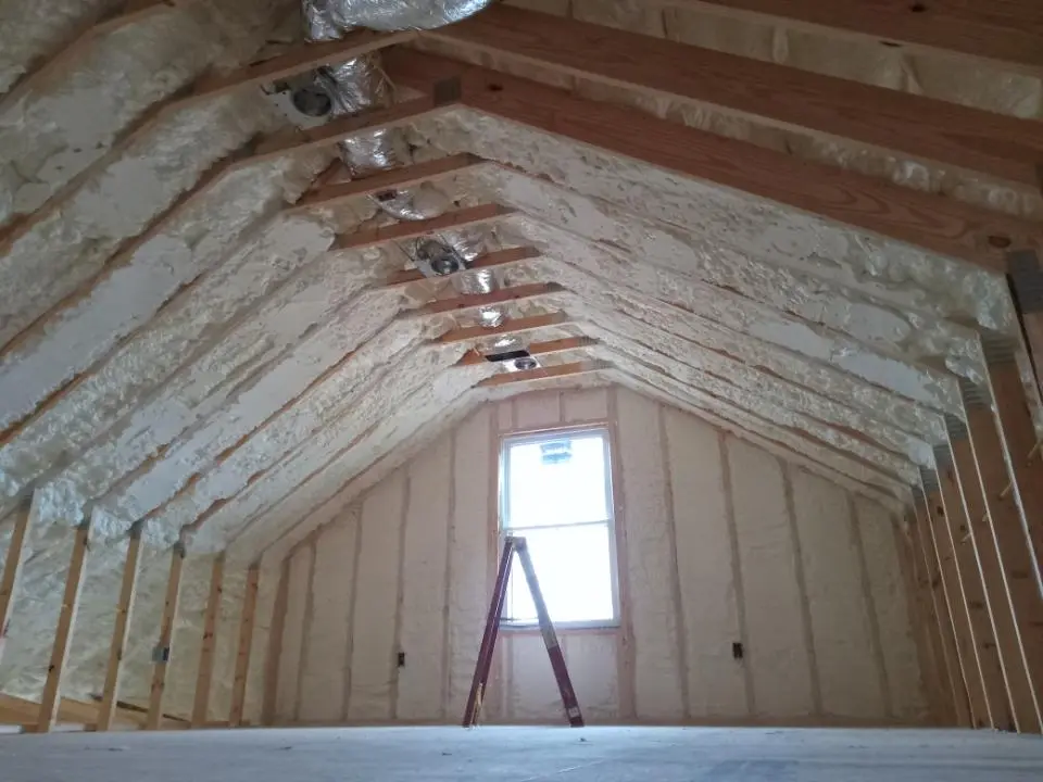 Spray foam roofing application for Crawl Space Insulation project in Briarcliff Manor